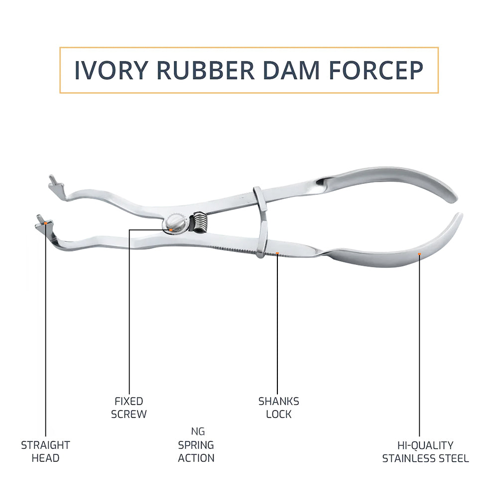 GDC Rubber Dam Forcep - Ivory 17cm - RDF