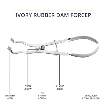 GDC Rubber Dam Forcep - Ivory 17cm - RDF