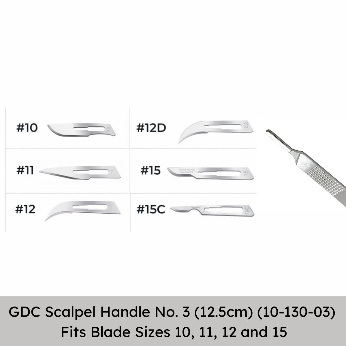 GDC Scalpel Handle No.3 - 12.5cm - 10-130-03