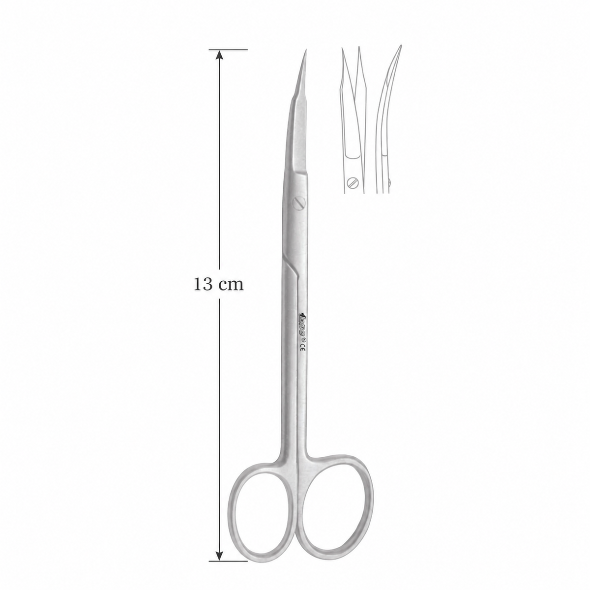 GDC Scissors Goldman Fox Curved 13cm - S16C