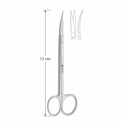 GDC Scissors Goldman Fox Curved 13cm - S16C
