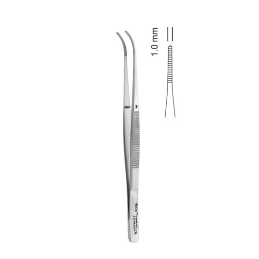GDC Tissue Forceps Semken - Curved 12.5cm - TP32