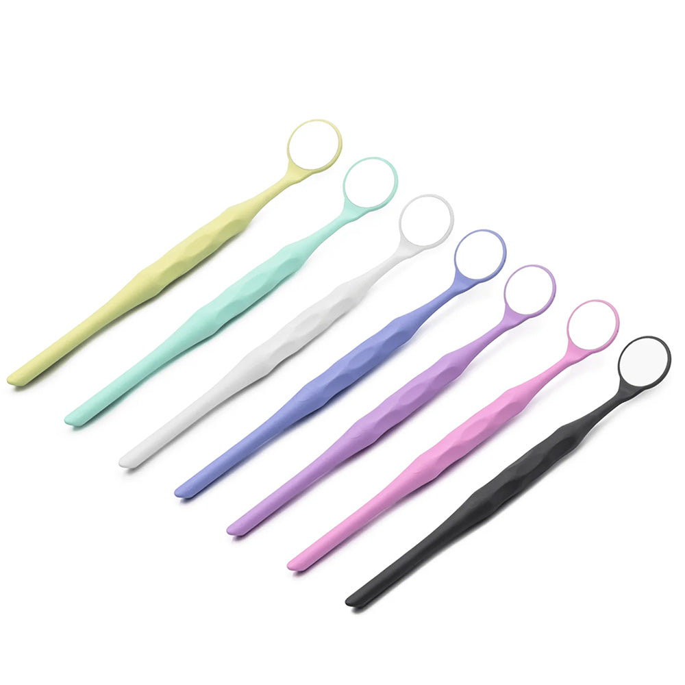 HAHNENKRATT Relax FS Rhodium Mouth Mirror #5 Set Assorted PCK OF 10