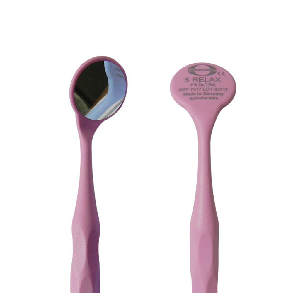 HAHNENKRATT Relax FS Rhodium Mouth Mirror #5 Set Assorted PCK OF 10