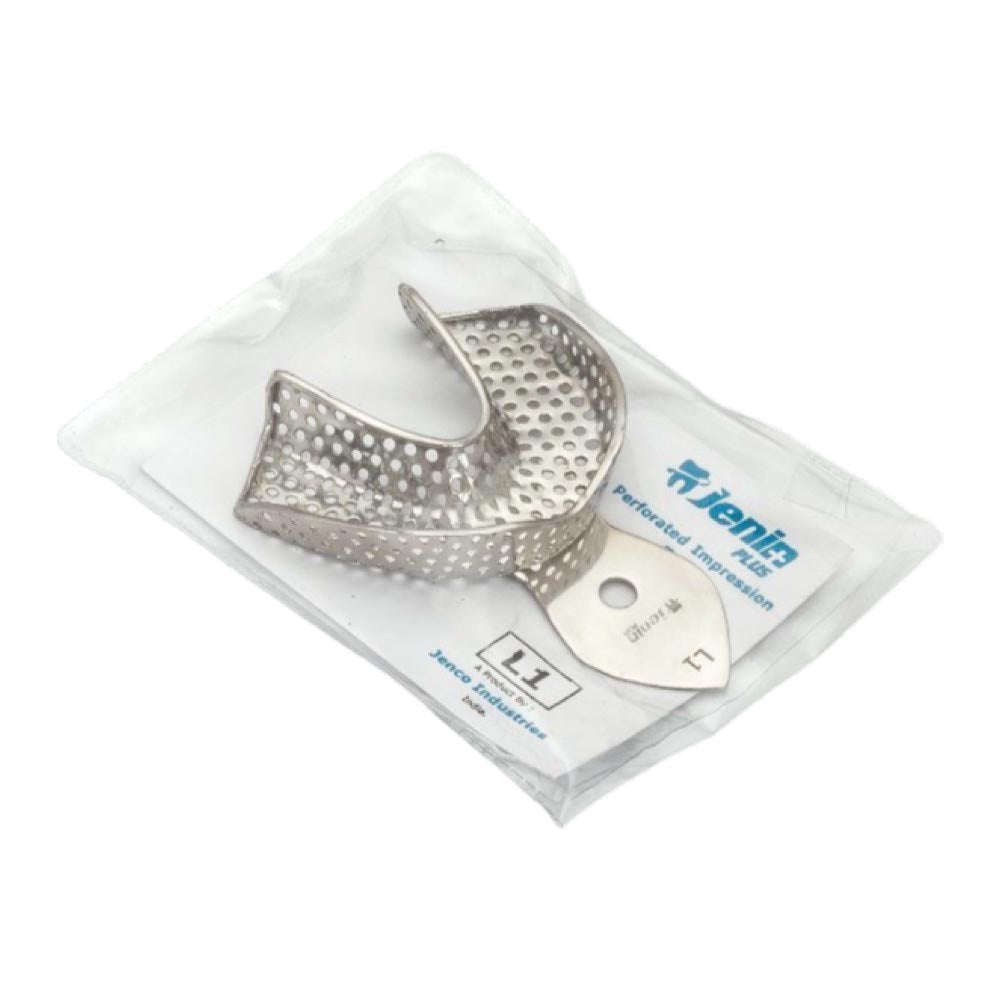 JENIN Plus Dentulous Lower L1 Perforated Rim Lock Impression Trays