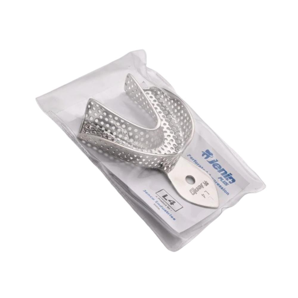 JENIN Plus Dentulous Lower L4 Perforated Rim Lock Impression Trays