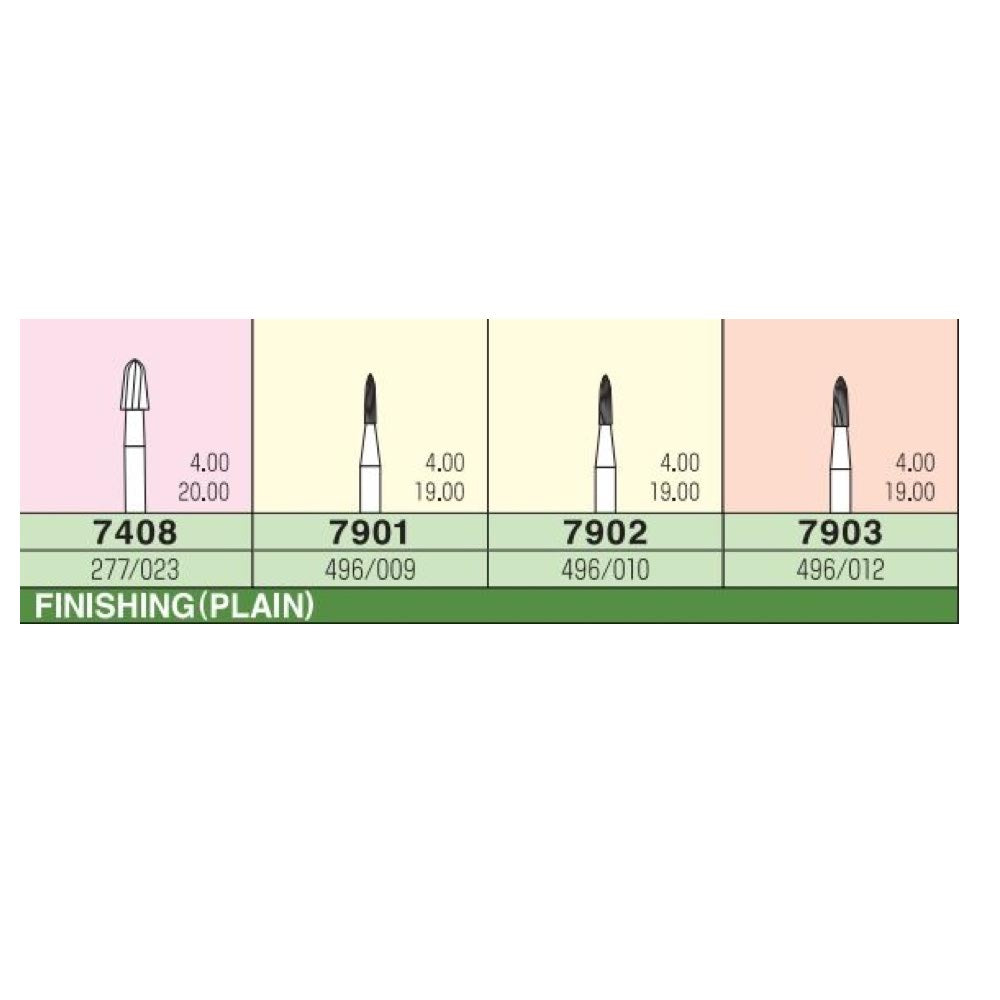 MANI Carbide Bur FG - Finishing Plain
