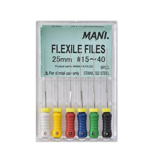 MANI Flexile Files 25MM | HAND-USE Dental Flexile Files