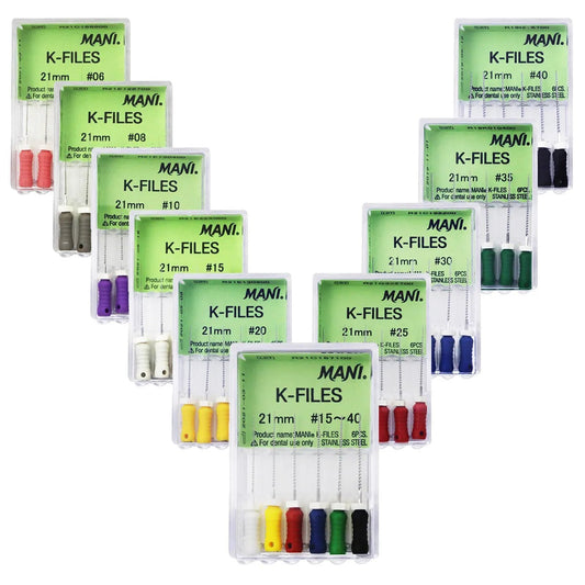 MANI K-Files 21MM | Cleaning and Shaping of the Root Canal System Dental K-File