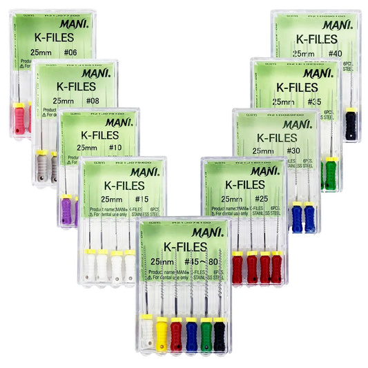 MANI K-Files 25MM | Cleaning and Shaping of the Root Canal System Dental K-File