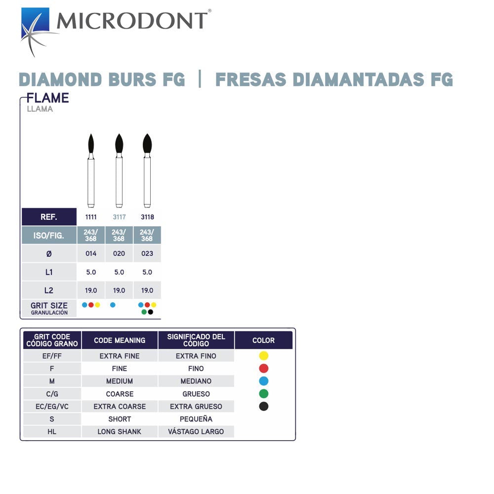 MICRODONT Diamond Burs | Dental Diamond Burs