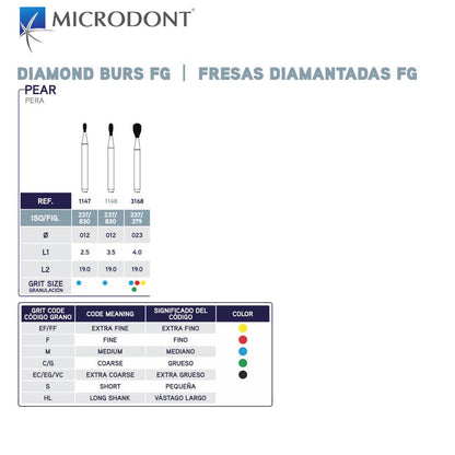 MICRODONT Diamond Burs | Dental Diamond Burs