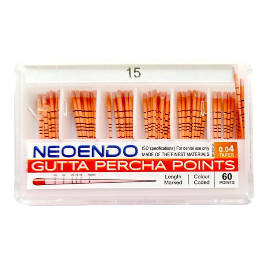 NEOENDO 4% GP Points | Length Marked Gutta Perch Points