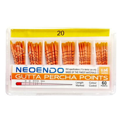 NEOENDO 4% GP Points | Length Marked Gutta Perch Points