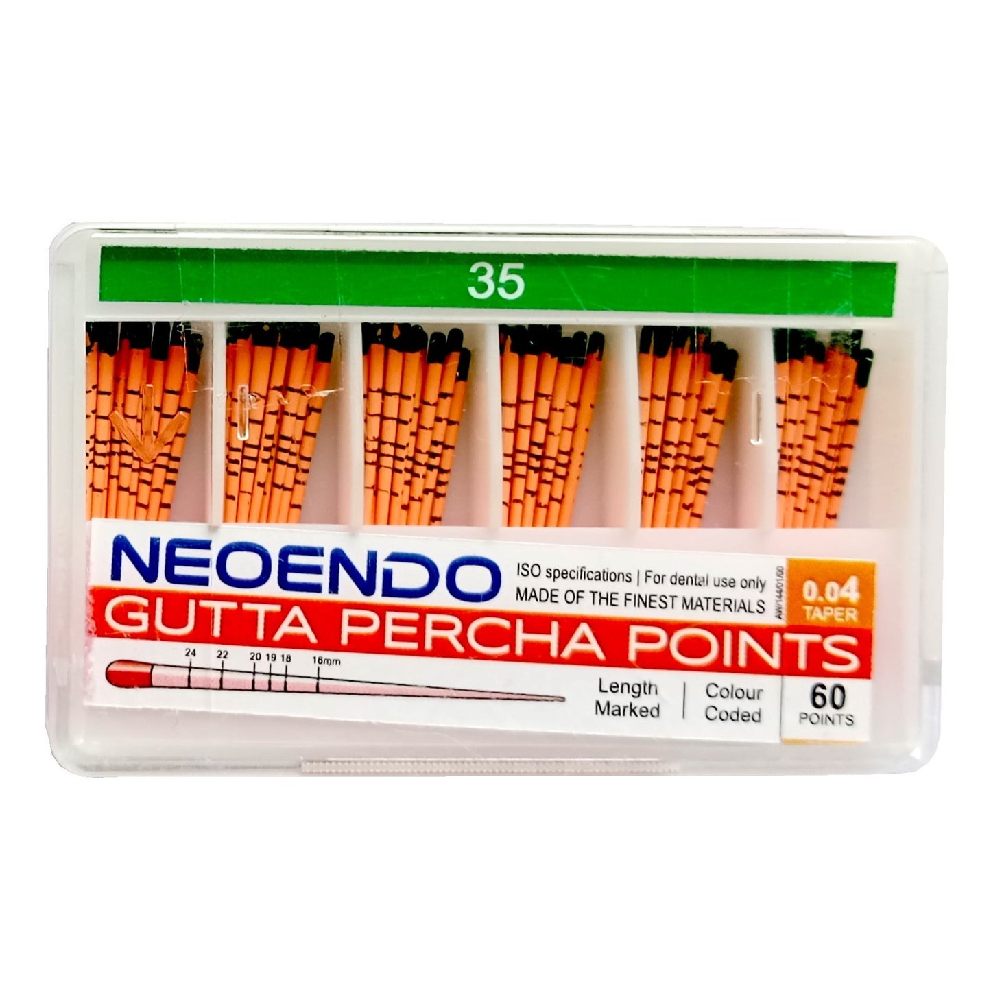 NEOENDO 4% GP Points | Length Marked Gutta Perch Points