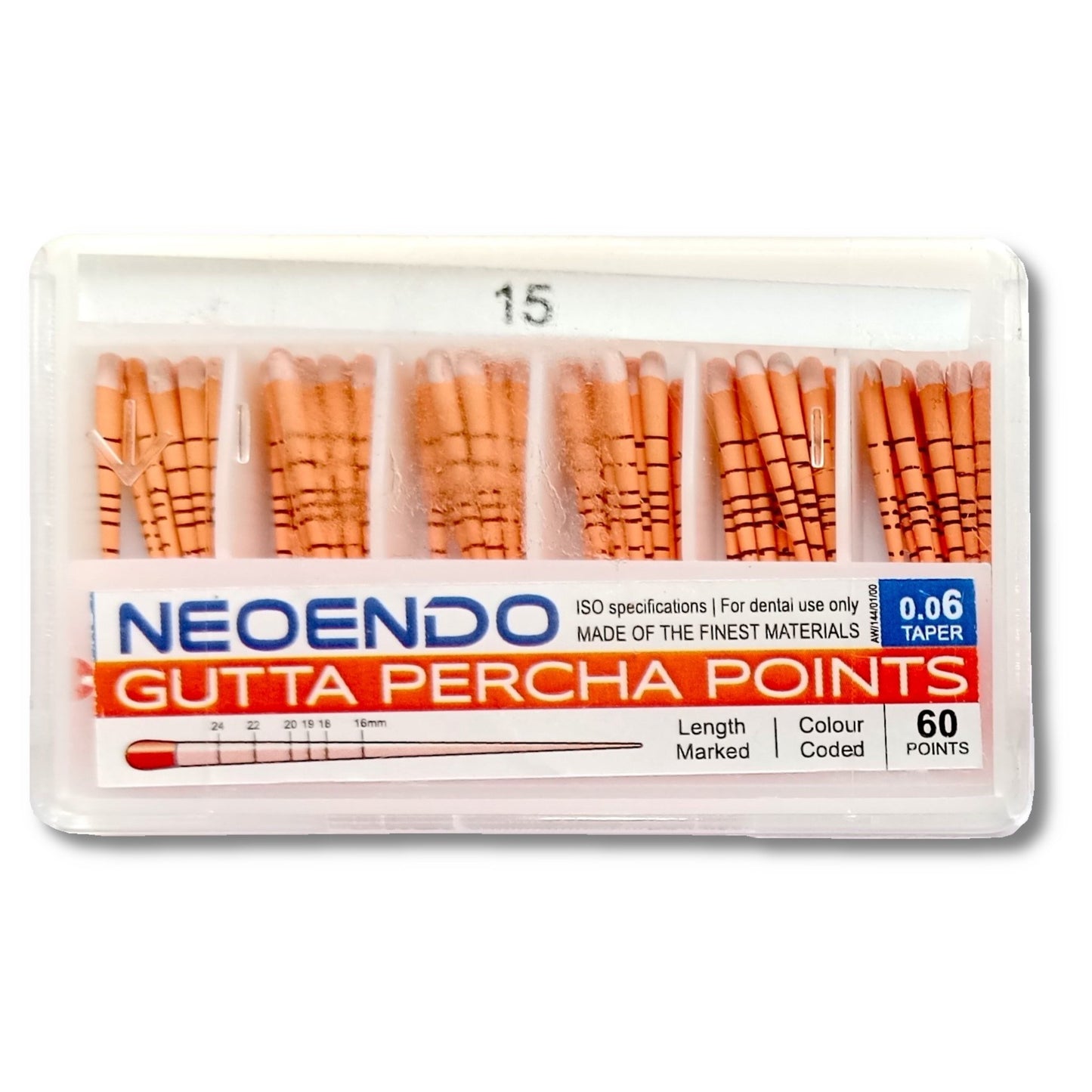 NEOENDO 6% GP Points | Length Marked Gutta Perch Points