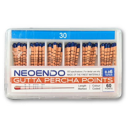 NEOENDO 6% GP Points | Length Marked Gutta Perch Points