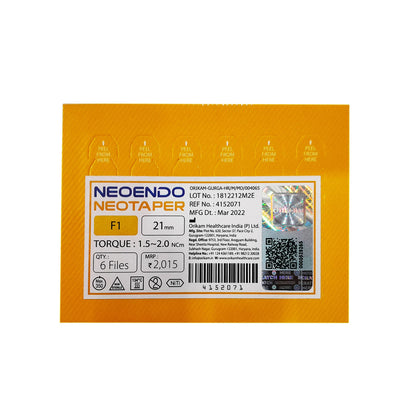 NeoEndo NeoTaper NiTi Rotary Files 25MM