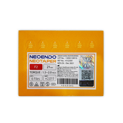 NeoEndo NeoTaper NiTi Rotary Files 25MM