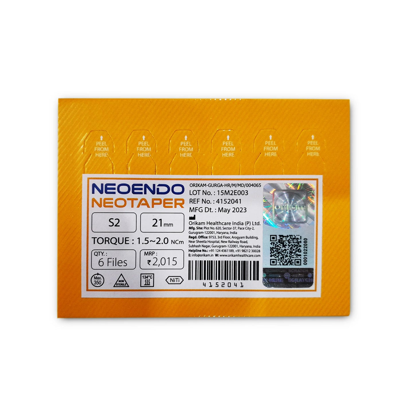 NeoEndo NeoTaper NiTi Rotary Files 25MM