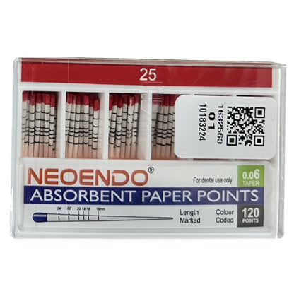 NeoEndo 6% 120 Paper Points | Length Marked and Color Coded