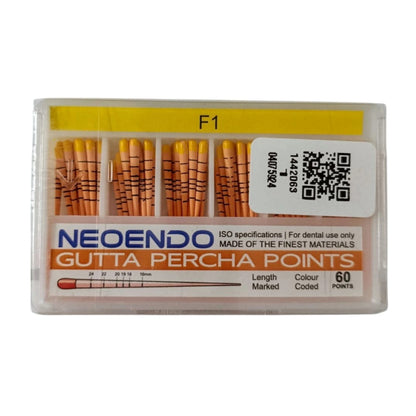 NeoEndo Protaper F1, F2, F3 GP Points | Length Marked, Color Coded Gutta Perch Points