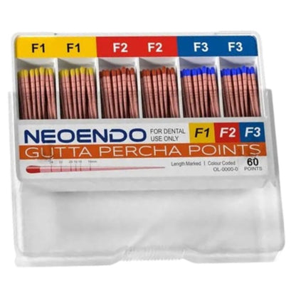 NeoEndo Protaper F1, F2, F3 GP Points | Length Marked, Color Coded Gutta Perch Points