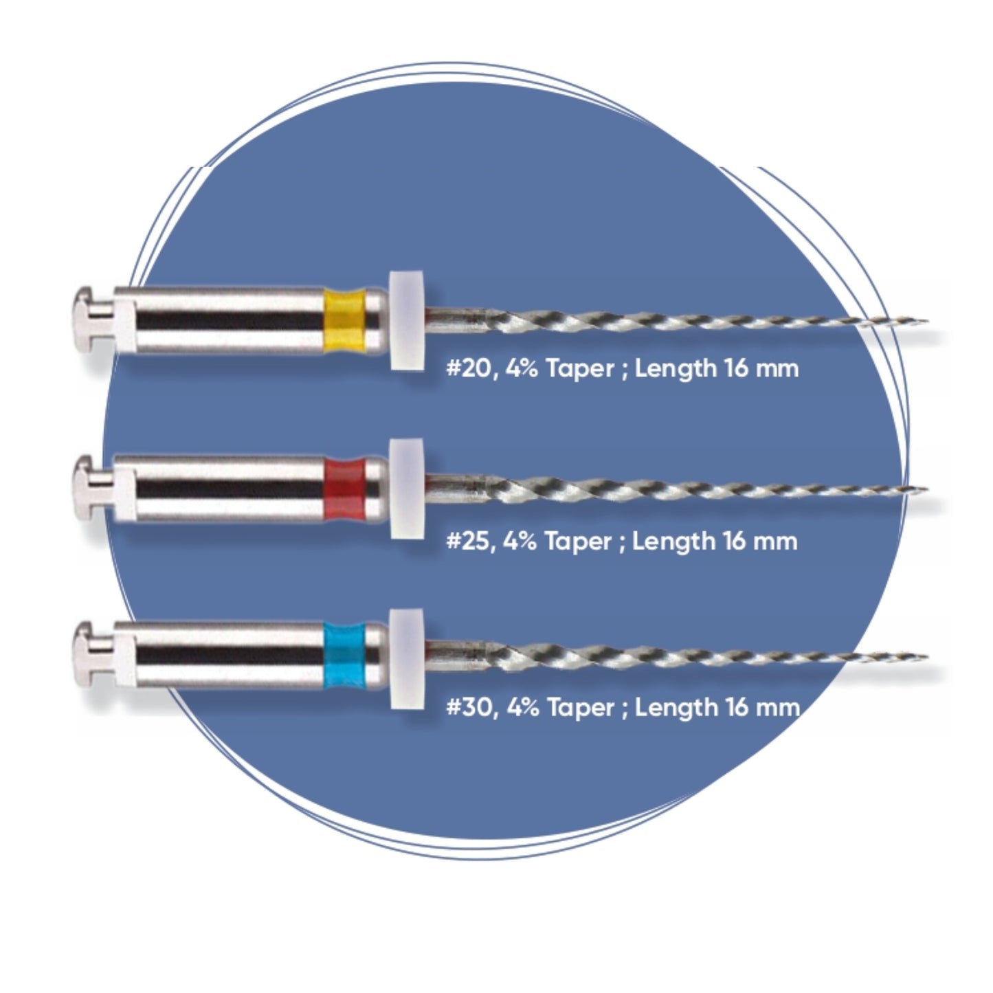 NeoEndo PedoFlex Rotary Files 16MM – Assorted Pack of 3