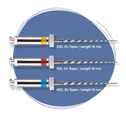 NeoEndo PedoFlex Rotary Files 16MM – Assorted Pack of 3