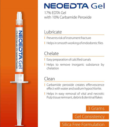 ORIKAM NeoEDTA Gel | 2 X 3gm Syringe | 17% EDTA Gel with 10% Carbamide Peroxide