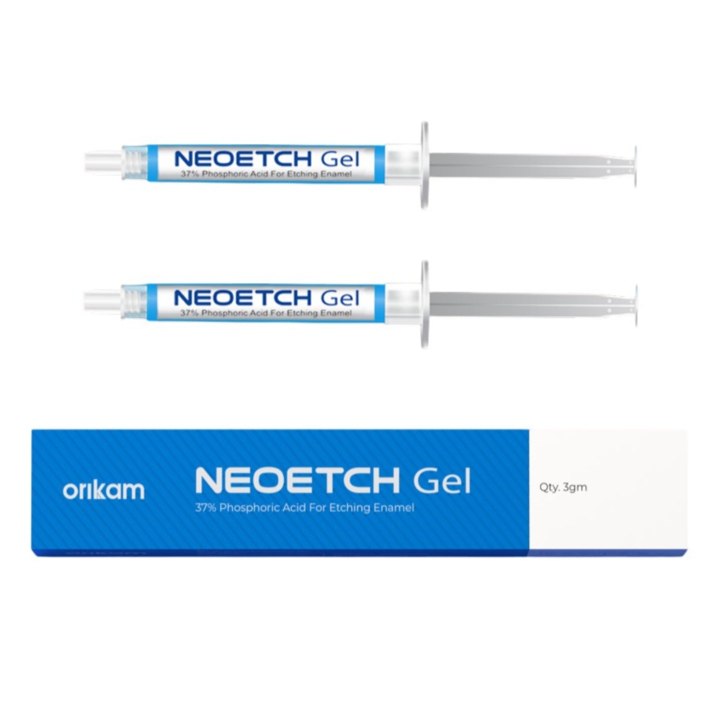ORIKAM NeoETCH Gel | 2 × 3gm Syringes | 37% Phosphoric Acid Etchant Gel