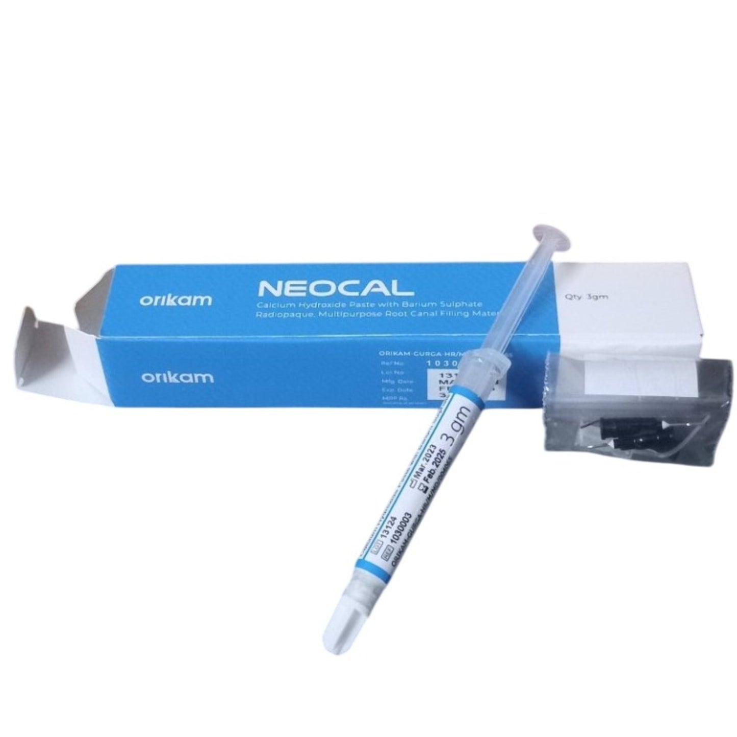 ORIKAM NeoCAL | 2 X 3gm Syringe | Calcium Hydroxide Paste with Barium Sulphate