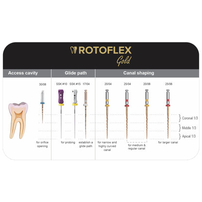 Prevest ROTOFLEX Gold 21MM Rotary Files