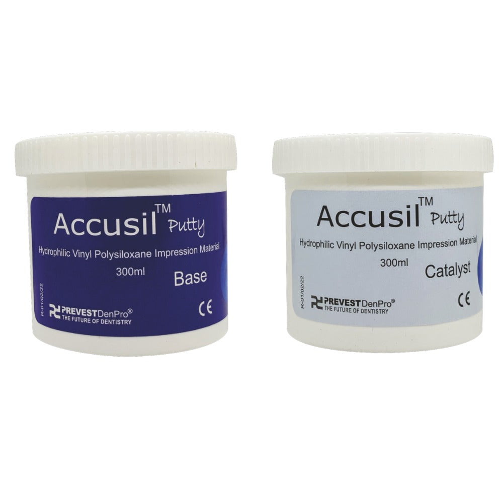 Prevest Accusil Impression Material Putty | 2 X 300ml Base/ Catalyst Putty