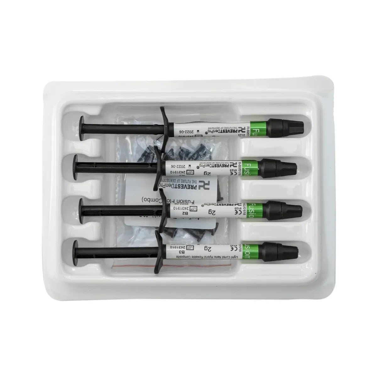 Prevest Fusion Flo Combo Kit | 4 X 2g Syringes Flowable Composite