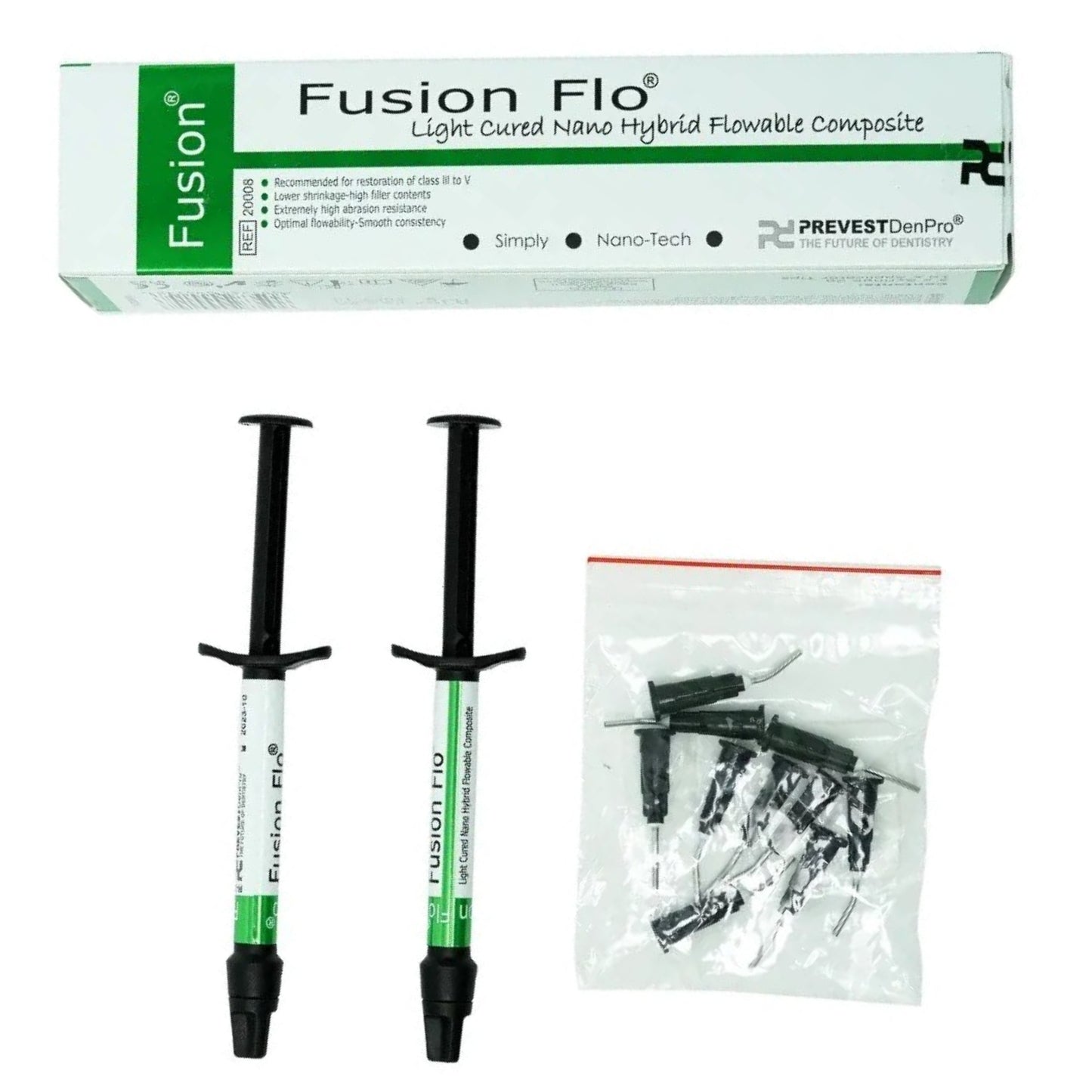 Prevest Fusion Flo A2 Intro Kit | 2 X 2g Syringes Flowable Composite