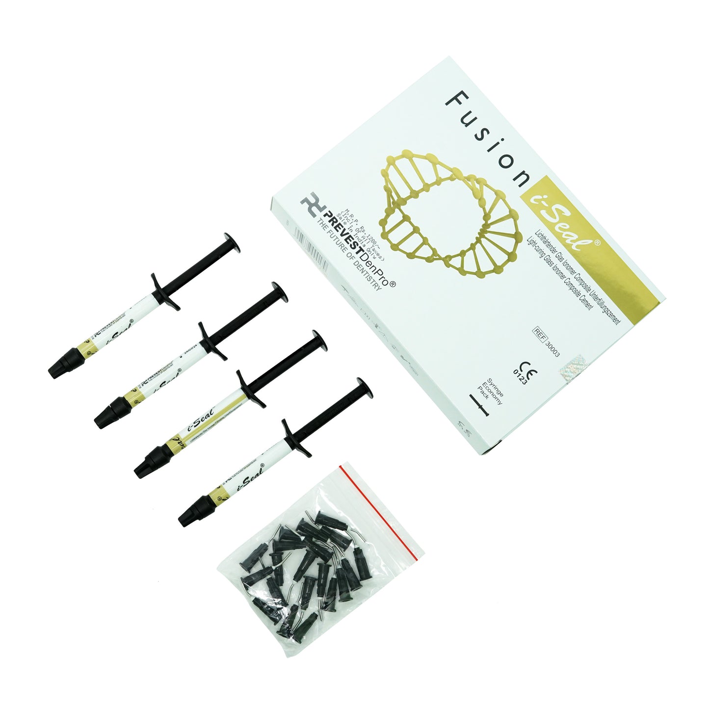 Prevest Fusion I-Seal Pack of 4 X 2g Syringe | Light Cure Glass Ionomer Cement