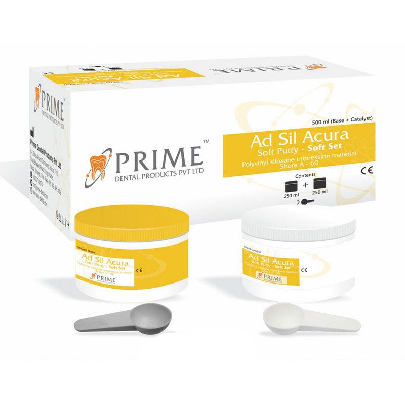 Prime Dental Ad-Sil Acura Soft & Hard Set Putty & Light Body | Silicone Impression Material