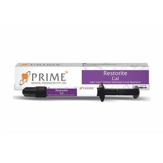 Prime Dental Restorite Cal | Light Cured Calcium Hydroxide Cavity Base Liner
