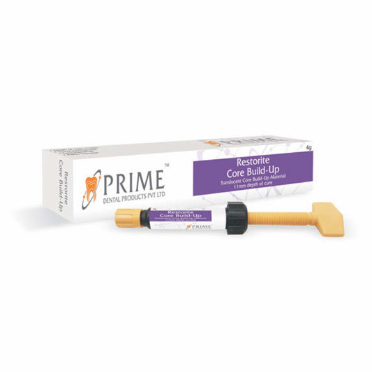 Prime Dental Restorite Core Build-Up | Translucent Core Build-Up Material | Composite With Depth of Cure up to 11mm