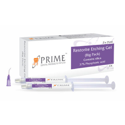Prime Dental Restorite Ething Gel | Big Pack 2 x 25ml Syringe