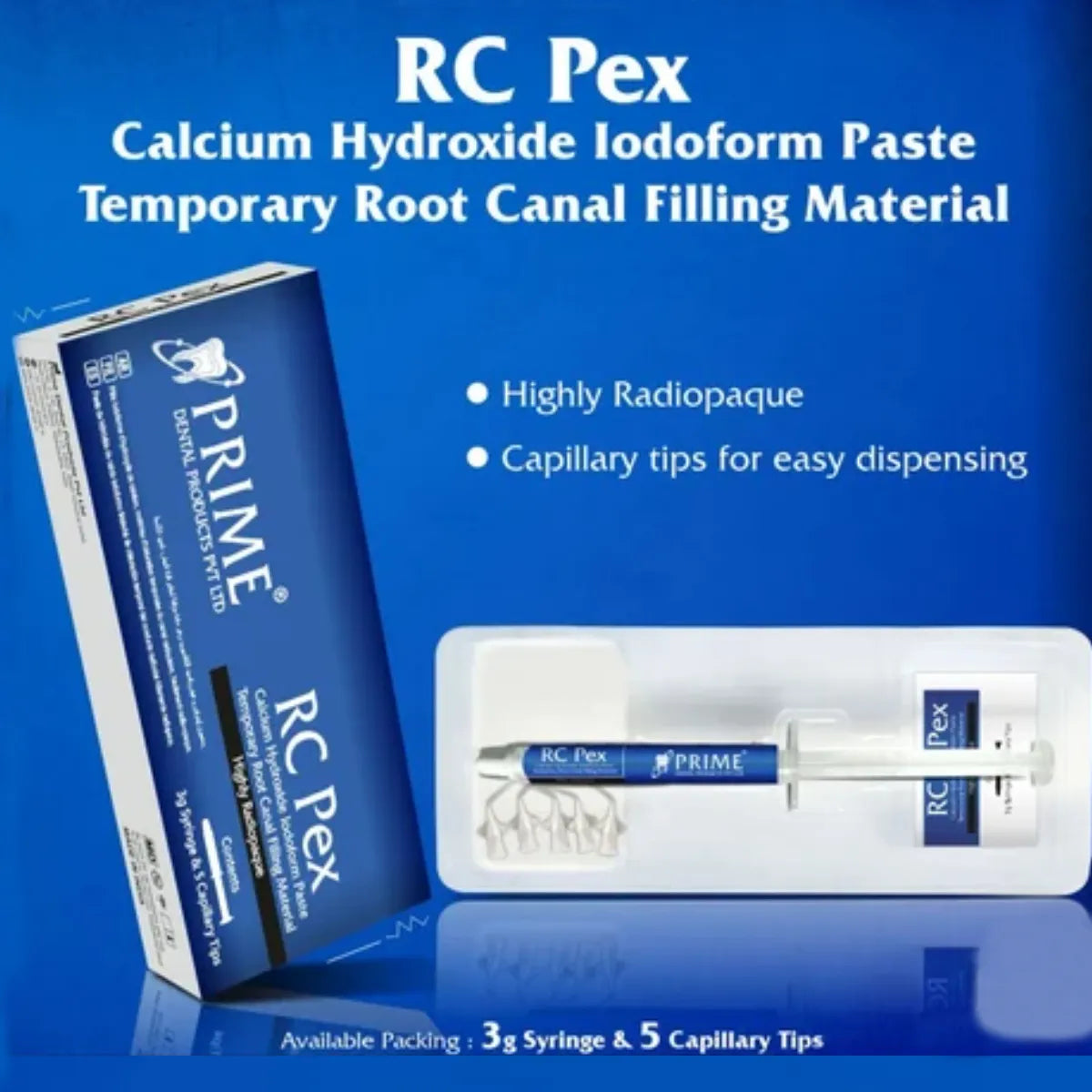 Prime Dental RC Pex 3GM Syringe | Temporary Root Canal Filling Material