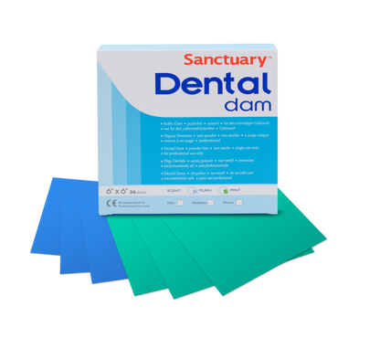 SANCTUARY Latex Dental Rubber DAM Sheet | 36 Sheets Adult 6X6
