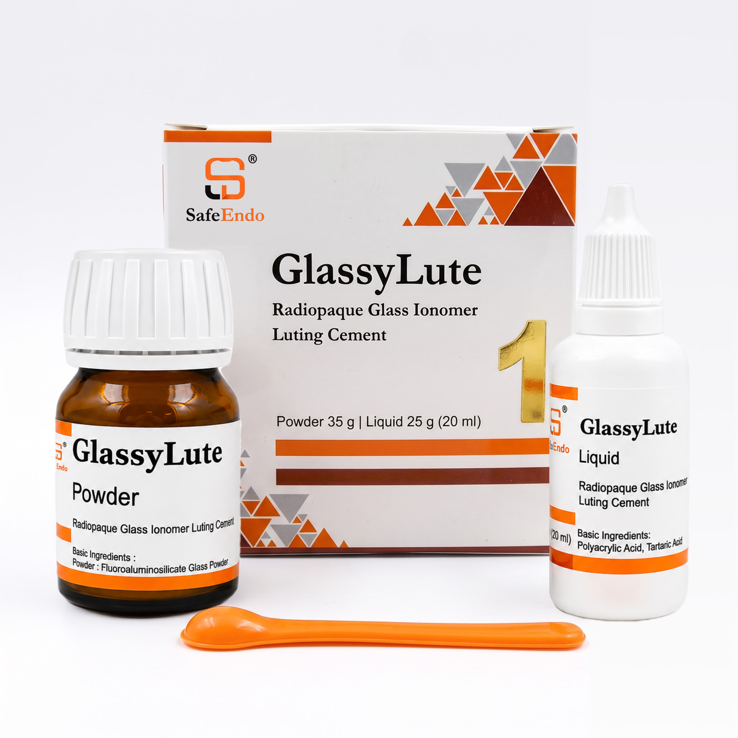 SafeEndo GlassyLute Luting GIC | Glass Ionomer Cement for Luting