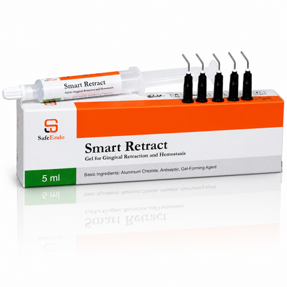 SafeEndo Smart Retract 5ml Syringe | Gingival Retraction Gel Liquid for Hemostasis