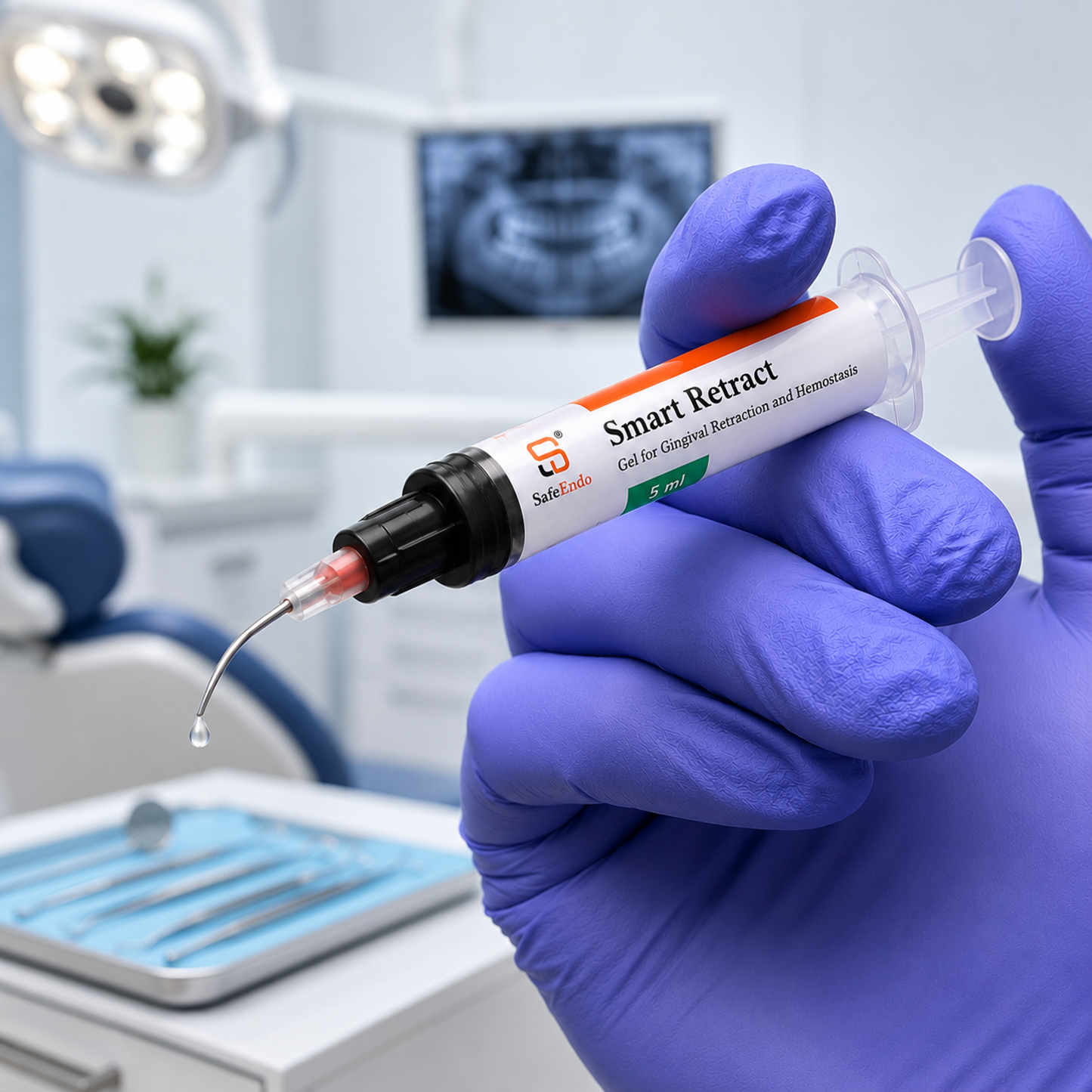 SafeEndo Smart Retract 5ml Syringe | Gingival Retraction Gel Liquid for Hemostasis