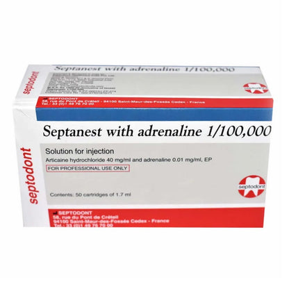 Septodont Septanest 4% Articaine With 1:100,000 Epinephrine