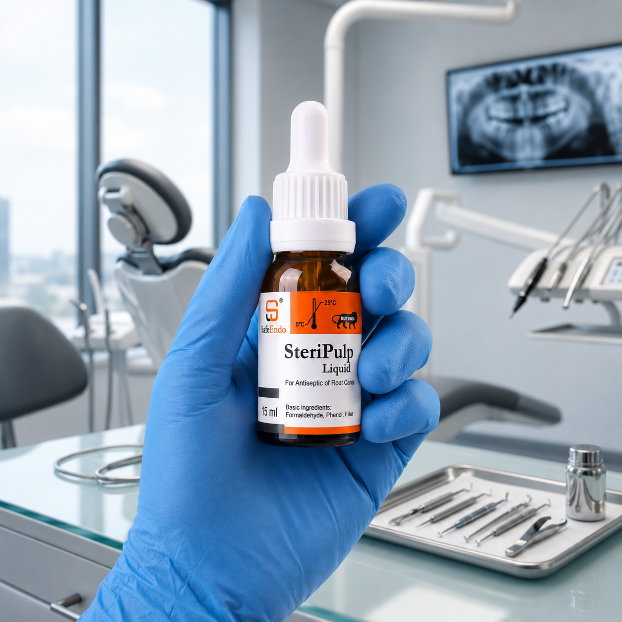 SafeEndo SteriPulp Liquid | Antiseptic Liquid for Root Canal Sterilization