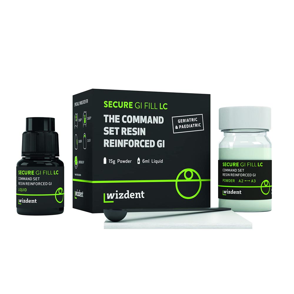 WIZDENT Secure GI Fill LC | Command Set Resin Reinforced Glass Ionomer