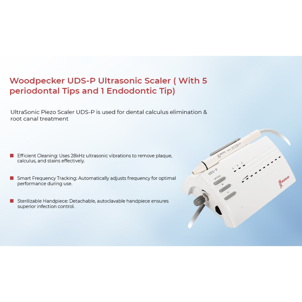 Woodpecker DTE Dental Ultrasonic Scaler Handpiece LED Light HW-3H HW-5L HD-7L HD-7H Fit EMS UDS NSK SATELEC Dental Tools - 66 Woodpecker DTE Dental Ultrasonic Scaler Handpiece LED Light HW-3H HW-5L HD-7L HD-7H Fit EMS UDS NSK SATELEC Dental Tools - 66